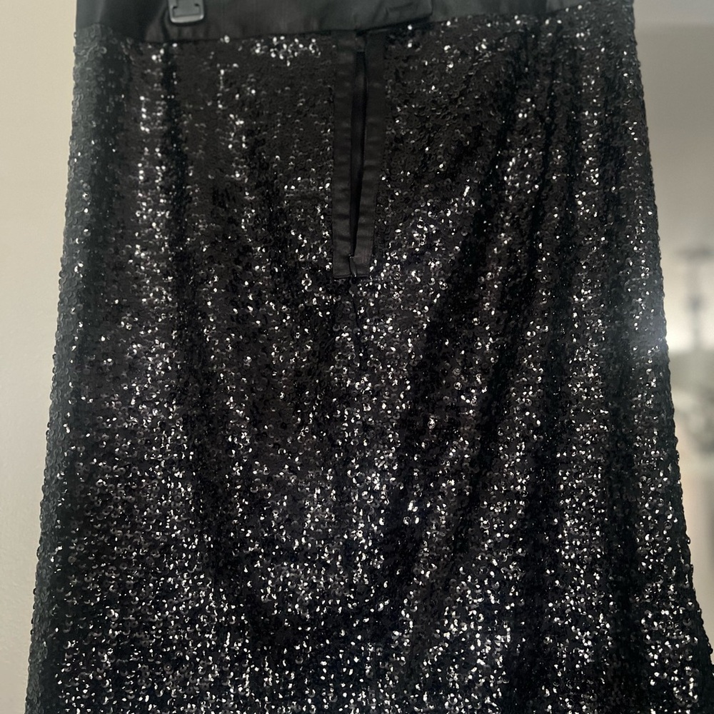 The Limited Black Sequin A-Line Skirt